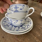 A Set Of Two Vintage German Blue   White Porcelain Cup   Saucer 