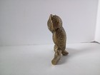 Vintage Mcm Brass 2 5  Owl On Log Branch Statue 1960s Classic Decor Mid Century 