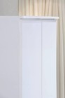 Hodedah 2 Door Wood Wardrobe Bedroom Closet With Clothing Rod Inside Cabinet    