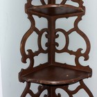 Antique Victorian Walnut Fretwork Carved  Corner Wall Hanging Shelf 3 Tier