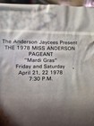 Vintage 1978 Miss Anderson Pageant Program Booklet Susan Perkins Miss America 78