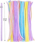 Firstkitchen Pastel Macaron Pipe Cleaners Craft  200pcs 7 Assorted Colors Pipe C