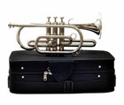 Cornet Nickel Plated Piston Valves Bb Pitch With Hard Case   Mouthpiece