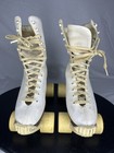 Vintage Chicago Roller Skates 94450 Women   s Sz 6 White Leather Mark V Wheels