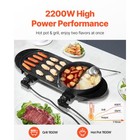 Hot Pot With Grill 2200w 2-in-1 Electric Smokeless Grill Hot Pot For 1-6 People