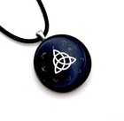 Orgonite Necklace Celtic Triquetra Trinity Knot Black Tourmaline   Shungite  Usa