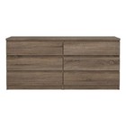 Tvilum Scottsdale Contemporary Wood Mahogany 6 Drawer Double Dresser
