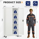 75  Rolling Metal Garage Cabinet With Locking adjustable Shelves For Home garage