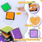 Ink Pads For Stamps - 20 Colors Ink Stamp Pad Washable Ink Pads Stamp Rainbow