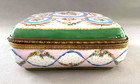 Large Antique French Porcelain Dresser   Jewelry Box