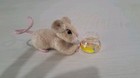 Little Felted Mouse Mice Needle Felt With Goldfish Handmade Ooak Collectible