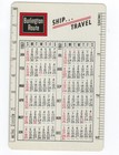 1961 Burlington Route Railroad Issued Pocket Calendar 