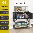 Fish Tank Stand With Power Outlets 29 Gallon Aquarium Stand Cabinet Black 