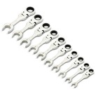 Gearwrench 10 Piece 90tooth 12 Point Stubby Flex Combination Ratcheting Wrenc   