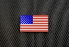 2  X 1 2  Mini-small Solas Reflective Us Flag Patch Set Usa Sar Police Military