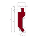 New 40    Segmented American Type With Horns 85   Press Brake Punch Die  Wh  3 78   