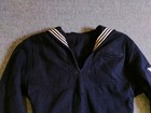 Vintage Us Navy Dress Blues Cracker Jack Sailor Uniform Wool Top Pullover Jumper