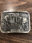 Vintage Case Ih Diesel Belt Buckle Farm Tractor Combine Collector Patina Pewter