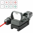 Tactical Red Green Dot Reflex Sight Scope Holographic 4 Reticles Picatinny Rail