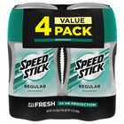 Speed Stick Deodorant For Men  Aluminum Free  Regular - 3 Ounce  4 Pack 