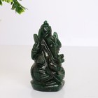 112 6g Statue Idol God Ganesha Ganesh Figurine Natural Green Jade Stone Handmade