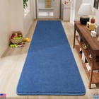 Amearea 2x10 Feet Washable Blue Memory Foam Hallway Runner Rug  Non-slip Backing
