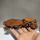16cm Exquisitely Chinese Boxwood Vintage Hand-carved Base Display Stand Ornament