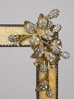 One-of-a-kind Repurposed Gold-tone Picture Frame With Vintage Rhinestone Jewelry