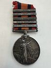 British 2nd Boer War  1902  Medal W  5 Bars To  8420 Pt F t  Jones Vol Middx Reg