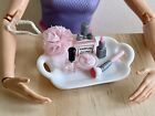 8 Pcs Lot Set Dollhouse Barbie Beauty Facial Lipstick Makeup Nail Polish Perfume