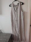 Drew Anthropologie Women s Striped Linen Jumpsuit Medium