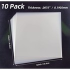10pcs 7 5mil Blank Mylar Sheets 12x12   Milky Translucent Pet Blank Stencils