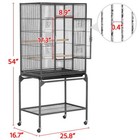  54 h Metal Pet Cage With Detachable Stand For Small Animal   Black