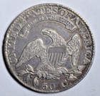 1824 4 Capped Bust Half Dollar   O-110 Overdate   Nice Xf 