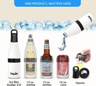 12oz Beer Bottle Insulator  Can Cooler And Water Bottle  Stainless Steel  White