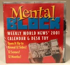 2001 Weekly World News Calendar   Desk Toy  Sealed Nos