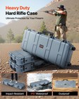 Vevor Hard Rifle Case Ip67 Waterproof Pistol Storage With Pre-cut Foams Grey