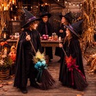 109 Pcs Halloween Diy Witch Broom Kit Craft Fall Halloween Decor 15 7 Inch Witch