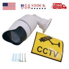 2pack Dummy Fake Camera Surveillance Security Cctv Dome Indoor Outdoor Led Light