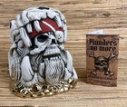 Plunders No More Tiki Mug Tiki Farm Tank Pirate Skull 5 25  Tall 26 Oz New