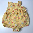 Baby Bgosh Oshkosh Yellow Floral Fruit Seersucker Romper Sunsuit 24m Vintage