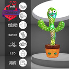 Talking Cactus Toy With Led 120 English Songs  Singing Cactus Dancing Musical
