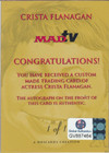 Crista Flanagan Authentic Signed Custom Cut Autographed Trading Card Ga Coa