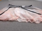 Peach Black Ombre Dip Dye Sheer Wrap Skirt Dance Beach Cover Up Womens One Size