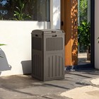 Devoko 33 Gallon Outdoor Trash Can Hideaway Garbage Bin Waterproof Resin