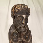 Vintage Hand Carved Wood Figurine Rustic Man With Beard Folk Art Primitive Decor