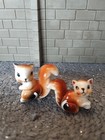 Vintage Bone China Chipmunks Miniature Figurines - Pair 