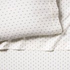 Queen 400 Thread Count Dot Print Performance Sheet Set White blue Dot -