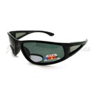 Men s Wrap Around Sport Sunglasses Polarized Plus Bifocal Reading Lens Black