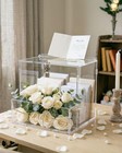 Wedding Card Box  Clear Acrylic Card Box For Wedding  Large Keepsake Holder W   